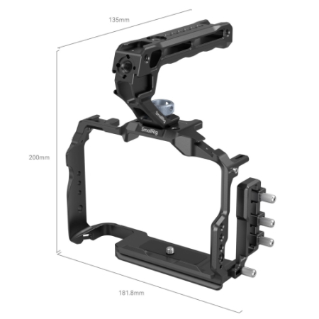 SmallRig 3941B - zestaw, klatka, uchwyt górny i zacisk kablowy do Nikon Z8 - wymiary